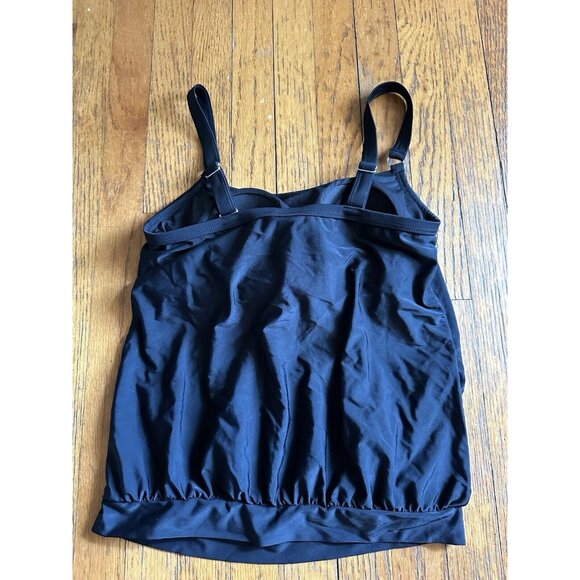 H2oh Capri Tankini Swimtop Swimsuit Black Size L GUC - Picture 7 of 8